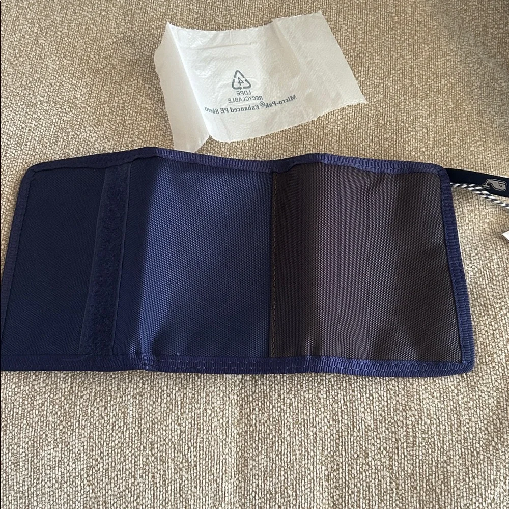 Vineyard Vines Black and Blue Trifold Wallet